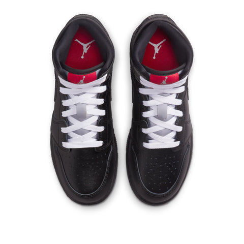 Air Jordan 1 Mid (GS) - Black/Wolf Grey