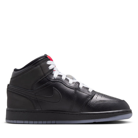 Air Jordan 1 Mid (GS) - Black/Wolf Grey