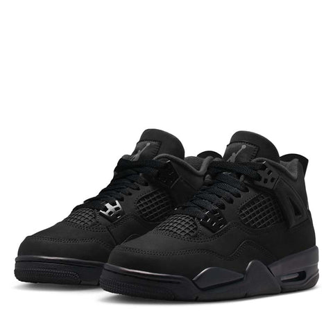 Air Jordan 4 Retro 'Black Cat' (GS) - Black/Light Graphite