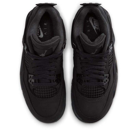 Air Jordan 4 Retro 'Black Cat' (GS) - Black/Light Graphite