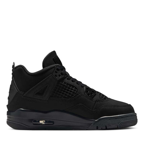 Air Jordan 4 Retro 'Black Cat' (GS) - Black/Light Graphite
