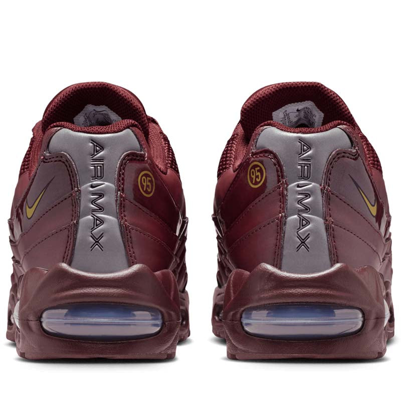 靴 Nike Air Max 95 Burgundy Gold Sneaker Politics