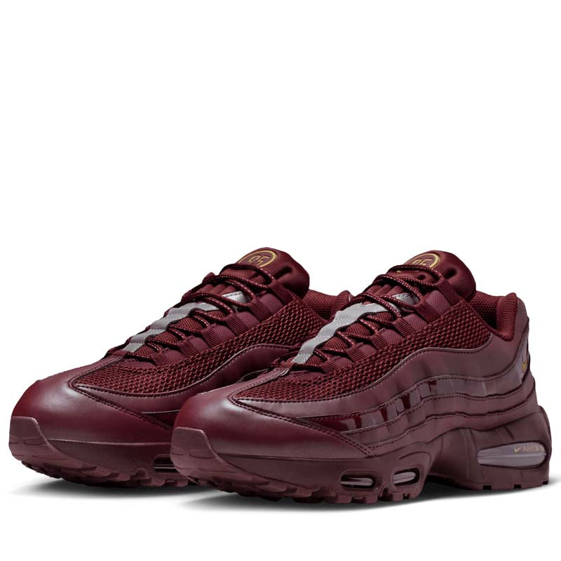 靴 Nike Air Max 95 Burgundy Gold Sneaker Politics