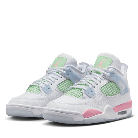 Air Jordan 4 Retro (GS) - White/Medium Soft Pink