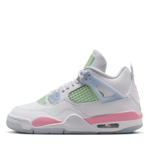 Air Jordan 4 Retro (GS) - White/Medium Soft Pink