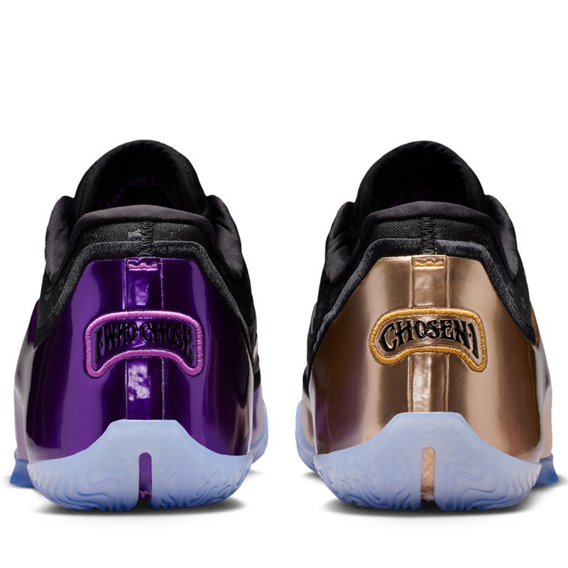 gold and purple lebrons