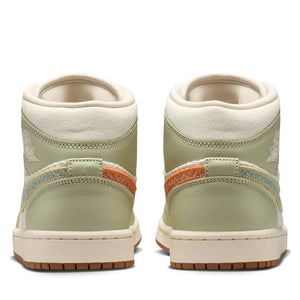 Women's Air Jordan 1 Mid SE - Olive Aura/Pearl White