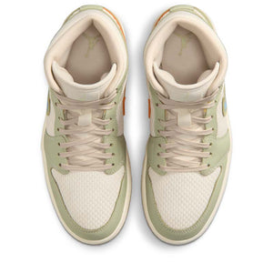 Women's Air Jordan 1 Mid SE - Olive Aura/Pearl White