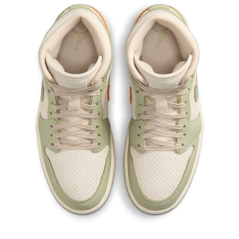 Women's Air Jordan 1 Mid SE - Olive Aura/Pearl White