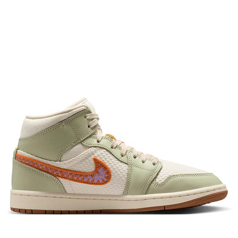 Women's Air Jordan 1 Mid SE - Olive Aura/Pearl White