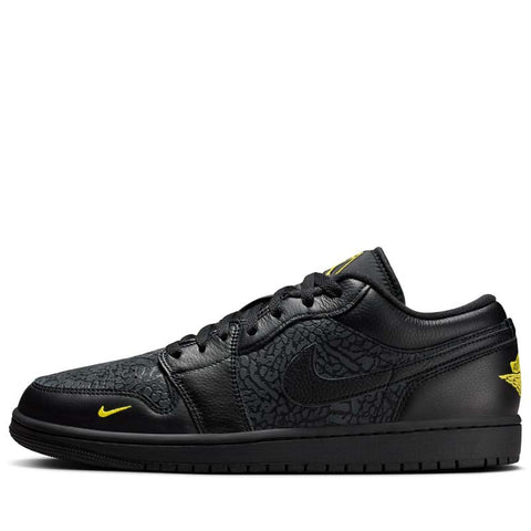 Air Jordan 1 Low SE 'Elephant Print' - Black/Tour Yellow