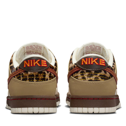 Women's Nike Dunk Low - Khaki/Team Red