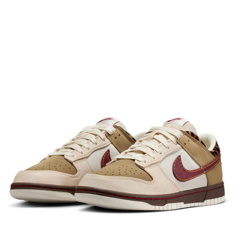 Women's Nike Dunk Low - Khaki/Team Red