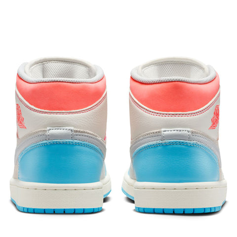 Women's Air Jordan 1 Mid - Sail/Blue Chill