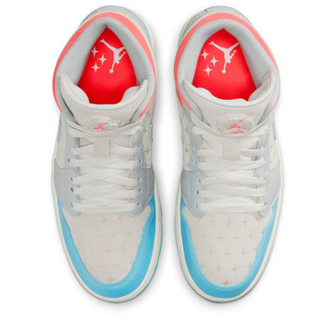 Women's Air Jordan 1 Mid - Sail/Blue Chill