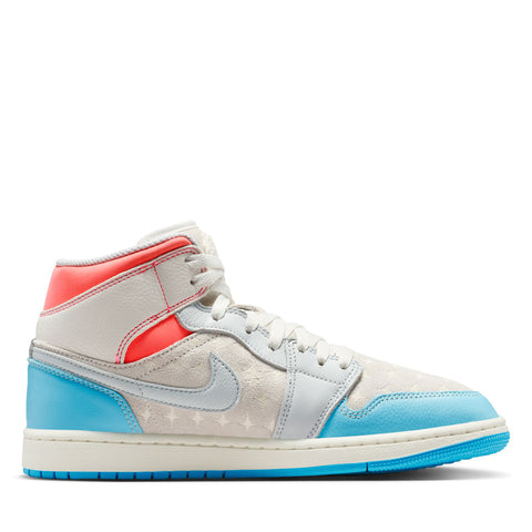 Women's Air Jordan 1 Mid - Sail/Blue Chill