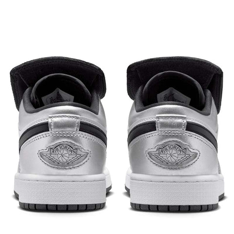 Air Jordan 1 Low SE (GS) - White/Metallic Silver
