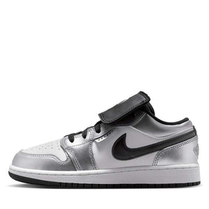Air Jordan 1 Low SE (GS) - White/Metallic Silver