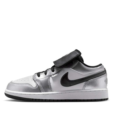 Air Jordan 1 Low SE (GS) - White/Metallic Silver