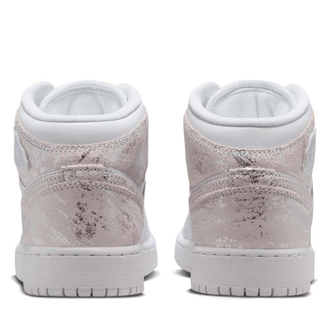 Air Jordan 1 Mid SE (GS) - White/Field Silver