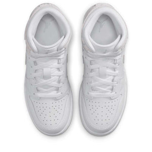 Air Jordan 1 Mid SE (GS) - White/Field Silver