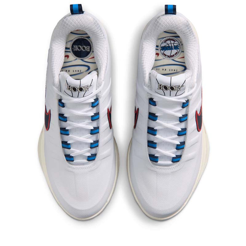 シューズ(男性用) Nike Book 2 White/Navy/Red WNBA Sneaker Politics