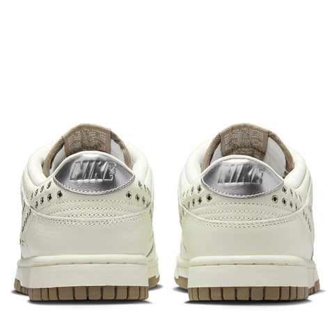 Women's Nike Dunk Low 'Metal Eyelet Swoosh' - Sail/Metallic Silver