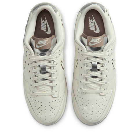 Women's Nike Dunk Low 'Metal Eyelet Swoosh' - Sail/Metallic Silver