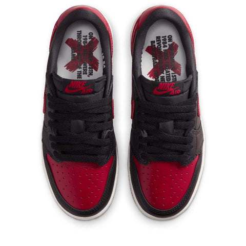 Air Jordan 1 Retro Low OG 'Banned' (GS) - Black/Varsity Red