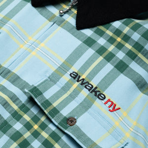 Awake NY Plaid Flannel Shirt - Turquoise