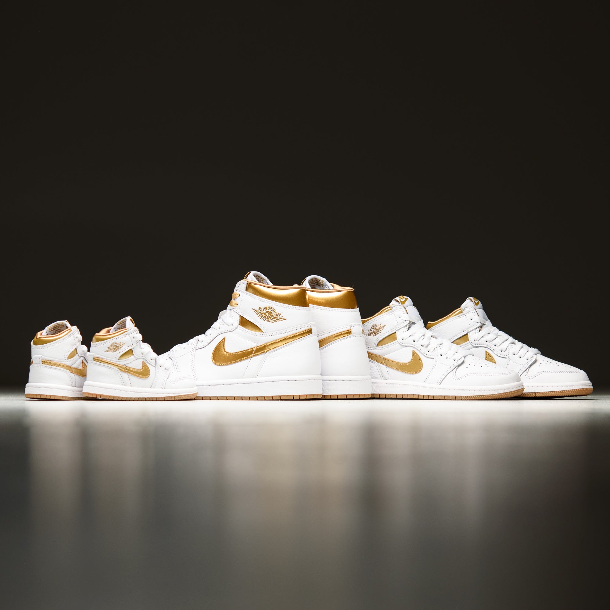 Jordan 1 Retro High OG 'Metallic Gold' (PS) - White/Metallic Gold