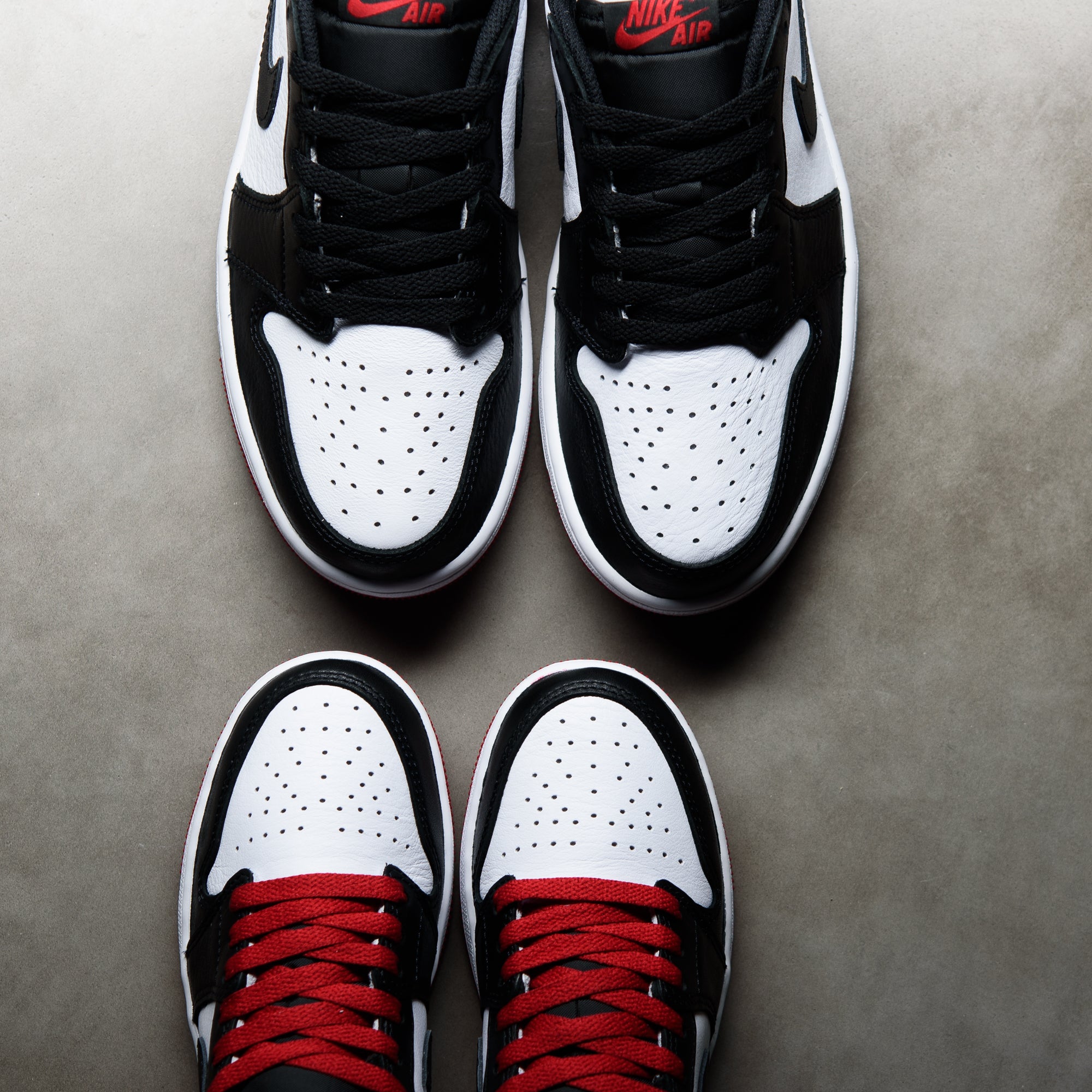 Air Jordan 1 Low OG 'Black Toe' (GS) - White/Varsity Red