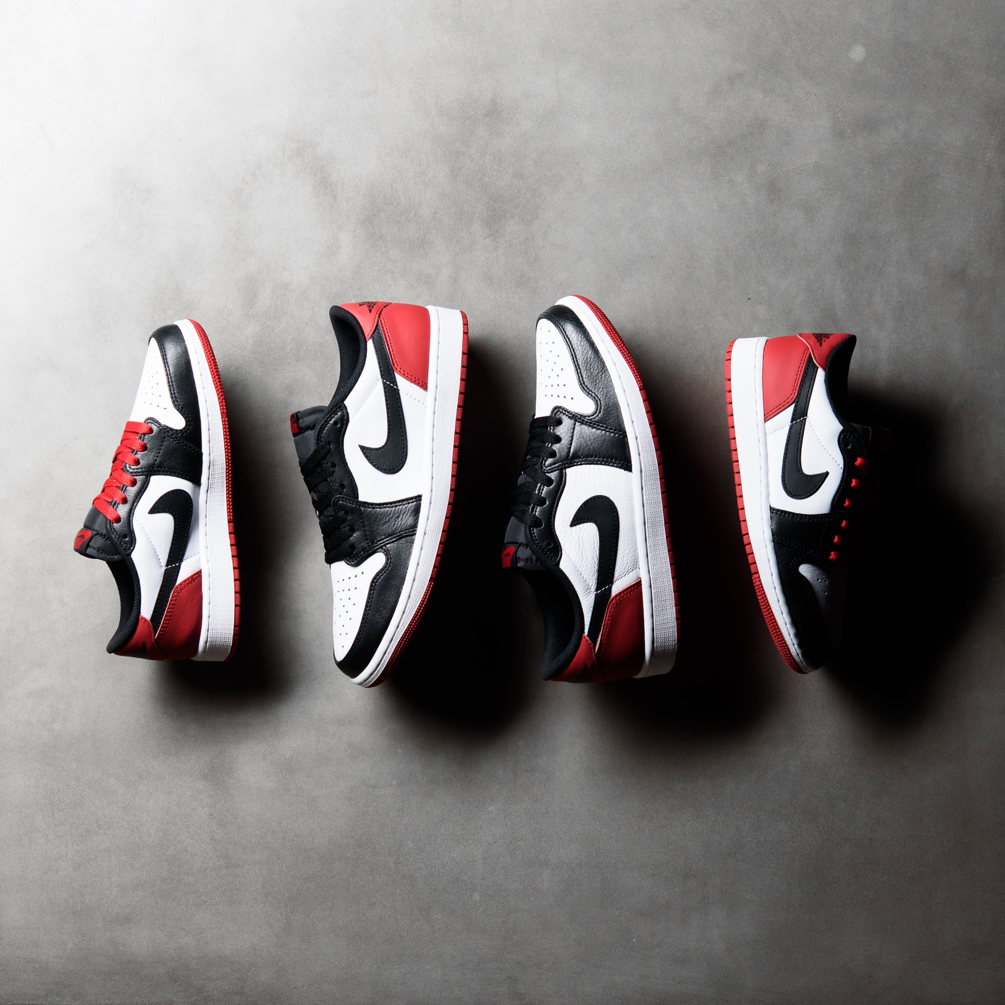 Air Jordan 1 Low OG 'Black Toe' (GS) - White/Varsity Red