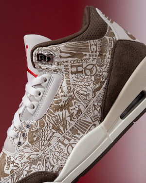 Air Jordan 3 Retro 'Laser' - Phantom/University Red
