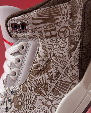 Air Jordan 3 Retro 'Laser' - Phantom/University Red