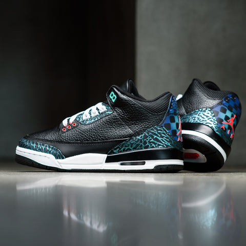 Air Jordan 3 Retro SE 'Moto' (GS) - Black/Siren Red