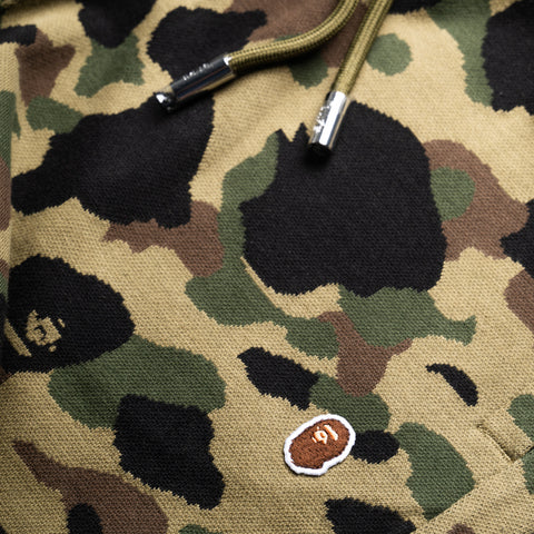 A Bathing Ape 1st Camo Jacquard One Point Sweat Shorts - Green