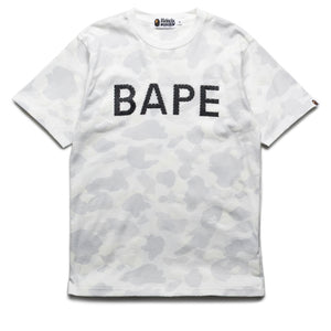 A Bathing Ape City Camo Rhinestone Bape Logo Tee - White