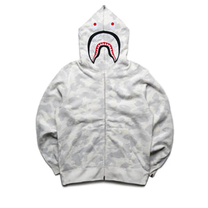 A Bathing Ape City Camo Shark Full Zip Hoodie - White