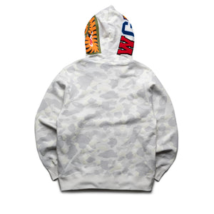 A Bathing Ape City Camo Shark Full Zip Hoodie - White