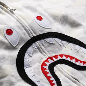 A Bathing Ape City Camo Shark Full Zip Hoodie - White