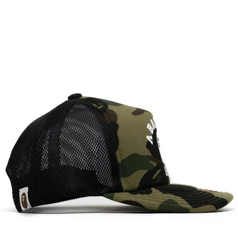 A Bathing Ape 1st Camo College Mesh Cap - Green