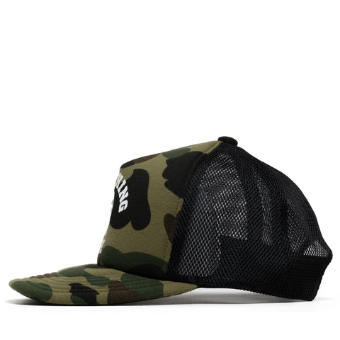 A Bathing Ape 1st Camo College Mesh Cap - Green