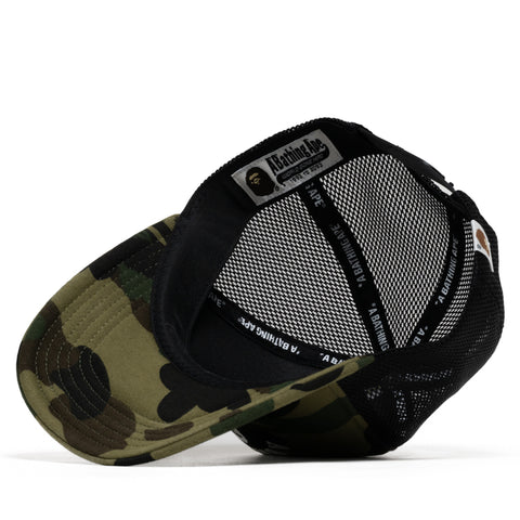 A Bathing Ape 1st Camo College Mesh Cap - Green
