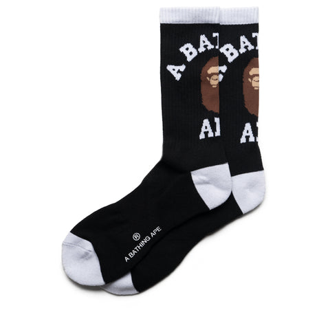 A Bathing Ape College Socks - Black