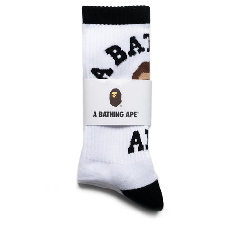 A Bathing Ape College Socks - White