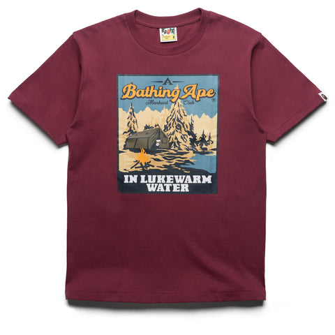 A Bathing Ape Base Camp Tee - Burgundy