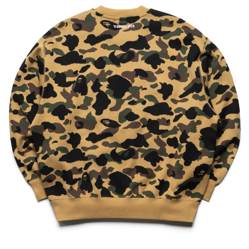 A Bathing Ape 1st Camo Jacquard College Relax Fit Crewneck