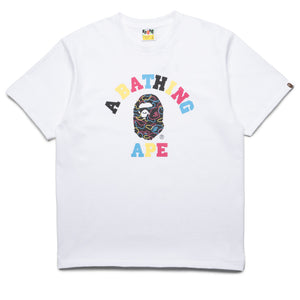 A Bathing Ape Neon Camo College Tee - White