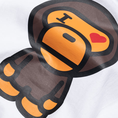 A Bathing Ape Heart Baby Milo Tee - White